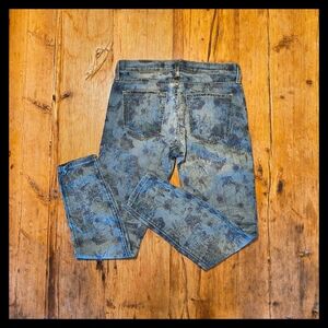 🆕️ NWT Current Elliott Stiletto Burnt Floral  Denim Jeans Size 27